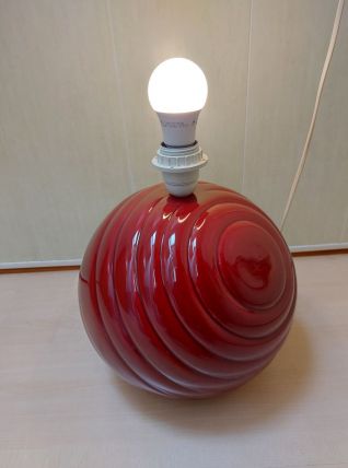 LAMPE A POSER 1950 ART DECO CERAMIQUE BORDEAUX VINTAGE