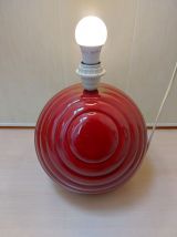 LAMPE A POSER 1950 ART DECO CERAMIQUE BORDEAUX VINTAGE