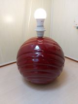 LAMPE A POSER 1950 ART DECO CERAMIQUE BORDEAUX VINTAGE