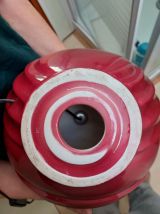 LAMPE A POSER 1950 ART DECO CERAMIQUE BORDEAUX, VINTAGE