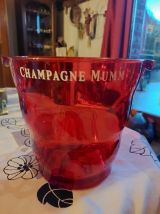 seau à champagne vintage ( G.H  Mumm  coloris rouge )