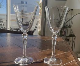 Duo de verres en cristal