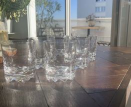 6 verres en cristal de vannes