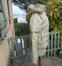 DOUDOUNE KAPORAL QUASI NEUF T 36 38 40 VERT D EAU PALE 