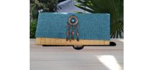 Sac à main Pochette Bohème en Paille Végétale Jonc et tissu 