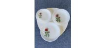 Service Arcopal motif de rose rouge