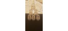 Lot de 6 verres liséré doré et granités