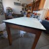 table de cuisine vibtage recouvrement emaille