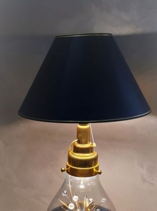 lampe or et  verre  delux   desing 1970 a  80  ,  demontable