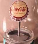 Distributeur de bonbon, chewing gum, cacahuète verre et meta