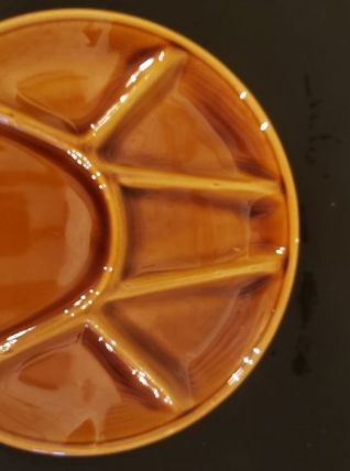 8 assiettes Fondue Vintage En Barbotine Niderviller D 21,5 C