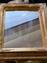 miroir bois patine   or  58x70    tres bon etat  tres epais 