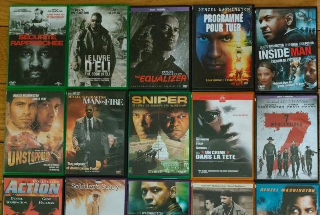 Lot 15 dvds Denzel Washington 
