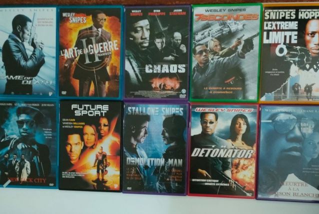 Lot de 10 dvds Wesley Snipes 
