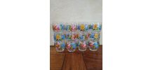 Set de 12 verres Arcoroc motifs floraux