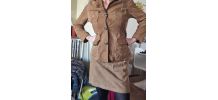 Tailleur Mac Douglas en daim annees 70