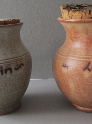 1 LOT DE 2 POTS EN CERAMIQUE