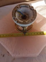 Ancien lustre en verre rose 