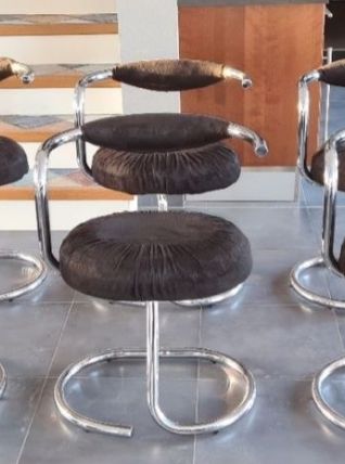Chaises vintage des années 1970  Giotto Stoppino 