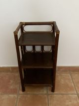 Console ou table de chevet en rotin. 1970.