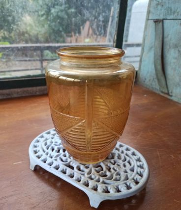Vase vintage style Art déco, ambre