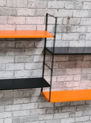 Etagere string style tomado 1960  a 70 metal 4 tablettes ora