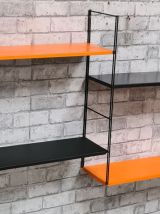 Etagere string style tomado 1960  a 70 metal 4 tablettes ora