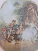 2 cadres avec imprimés de deux tableaux de Nicolas Lancret.