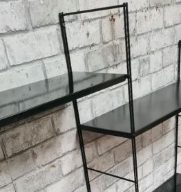 Etagere string style tomado 1960 a 70 metal 4 tablettes blac