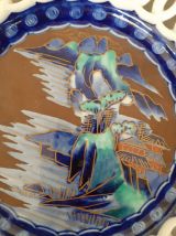 plat corbeille porcelaine japonais ajouré style Imari
