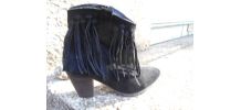 CHAUSSURES BOTTINES A FRANGES MIMODA STYLE ARCHE T 36 NOIR 