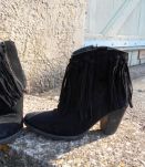 CHAUSSURES BOTTINES A FRANGES MIMODA STYLE ARCHE T 36 NOIR 