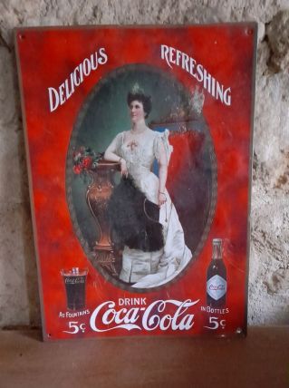 Plaque métal coca cola 