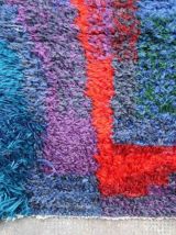 Tapis vintage Suédois Rya fait main, 1P115