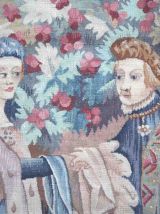 Tapis ancien Français Aubusson fait main, 1P116