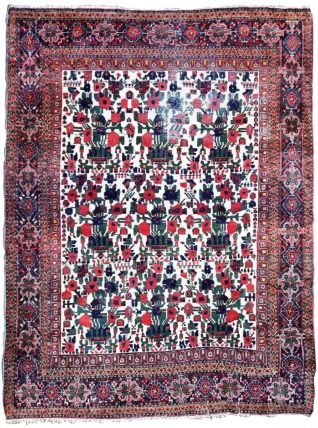Tapis ancien Oriental fait main, 1P119