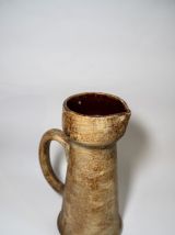 Vase vintage Saint Clément en céramique beige, années 50