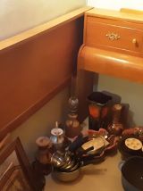 Cosy avec miroir  et tete de lit  en bois année  50 en BE à 