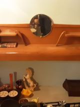 Cosy avec miroir  et tete de lit  en bois année  50 en BE à 