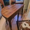 Table demi lune 5 pieds style Louis Philippe