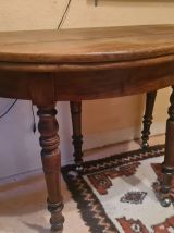 Table demi lune 5 pieds style Louis Philippe