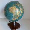Globe vintage 1979 terrestre bois Taride mappemonde - 37cm 