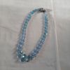 Collier perles facettées bleu vintage