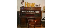Ancien Bureau américain cylindre secrétaire vintage