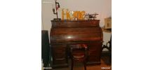 Ancien Bureau américain cylindre secrétaire vintage
