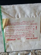 Grand Drap Ancien en Lin et Métis Fleur Bleue