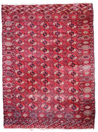 Tapis ancien Turkmène Tekke fait main, 1P128