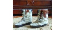 Bottes  fourrées vintage (poils de chèvre) - Années 70
