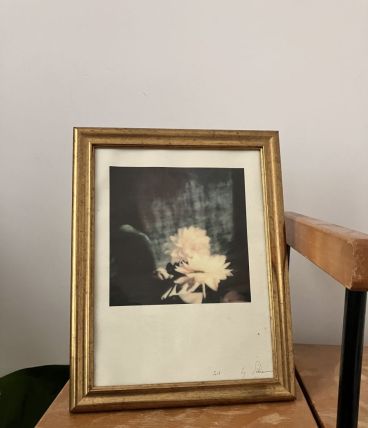 Cadre vintage doré avec tirage photo originale 