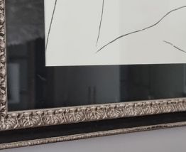 litho déco nu Modigliani  cadre noir vintage